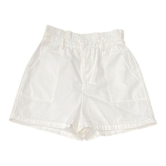 Steve Madden BB Dakota White Seaside Paperbag High Waisted Bermuda Shorts Small - Picture 3 of 11